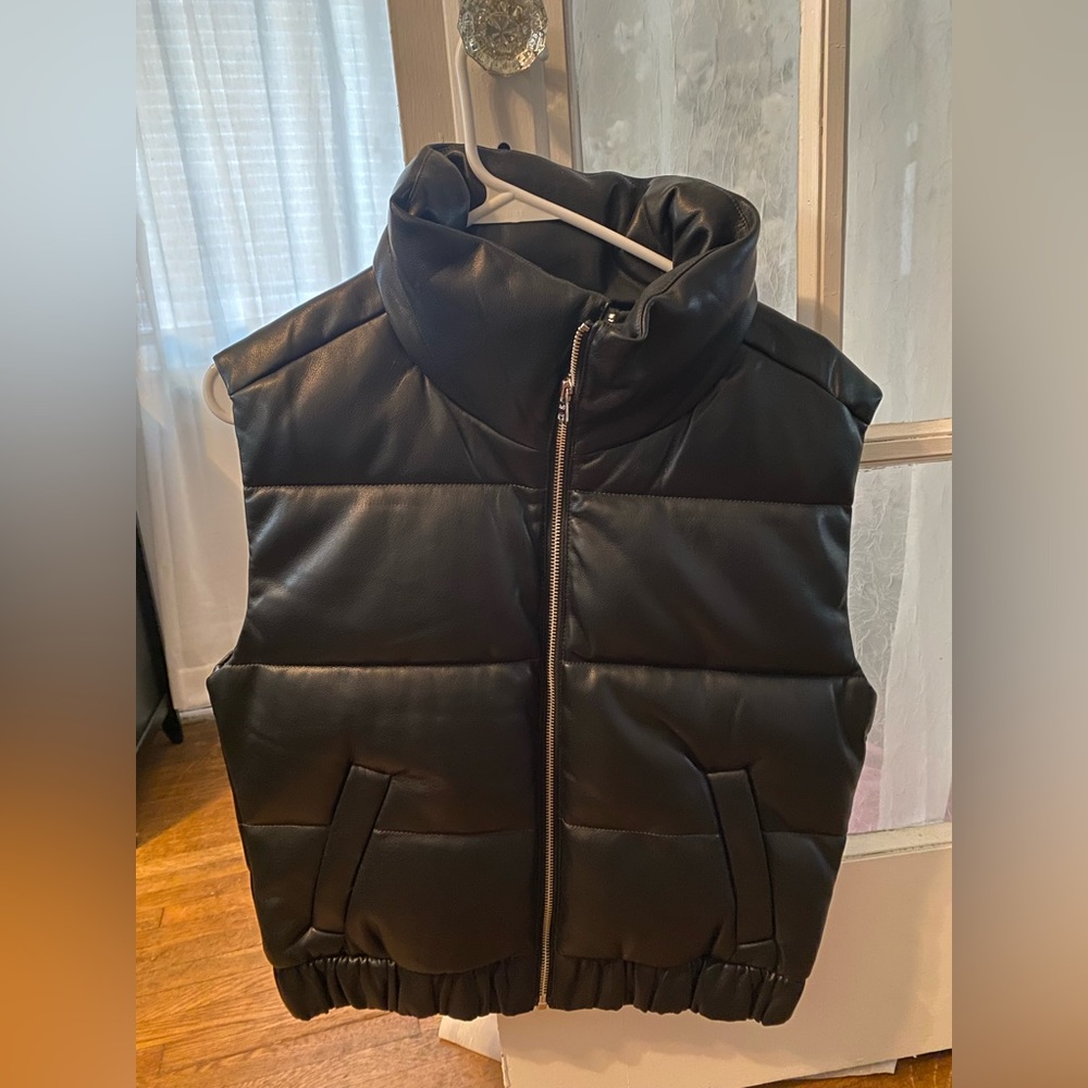 Faux Leather Puffer